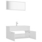 vidaXL Juego de muebles de baño madera de ingeniería blanco vidaXL Juego de muebles de baño madera de ingeniería blanco