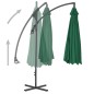 vidaXL Sombrilla voladiza con poste de acero 250x250 cm verde vidaXL Sombrilla voladiza con poste de acero 250x250 cm verde