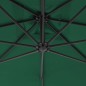 vidaXL Sombrilla voladiza con poste de acero 250x250 cm verde vidaXL Sombrilla voladiza con poste de acero 250x250 cm verde