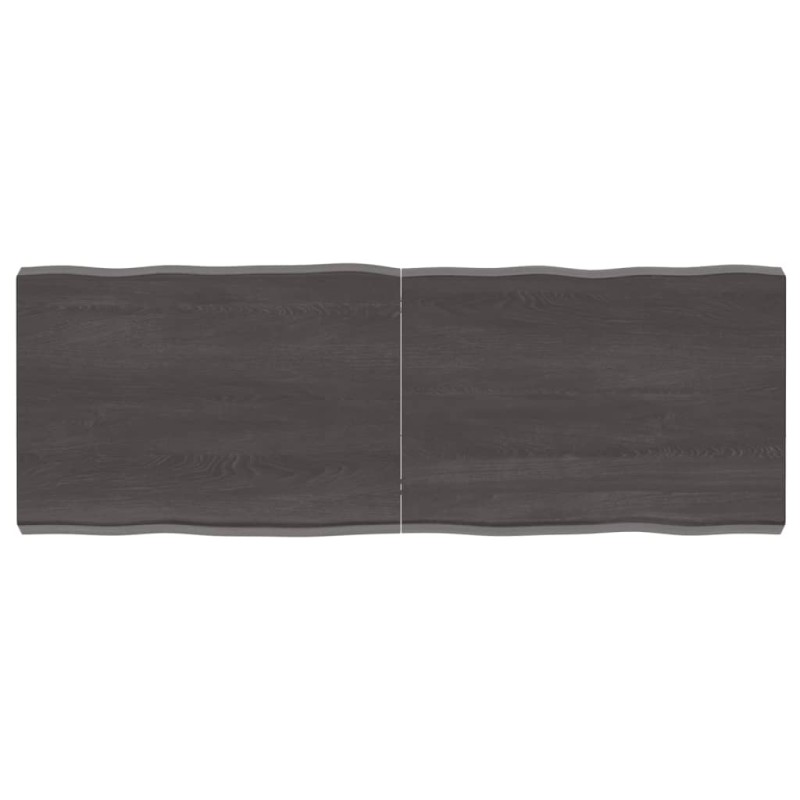 vidaXL Tablero mesa madera tratada borde vivo marrón 140x50x(2-6) cm vidaXL Tablero mesa madera tratada borde vivo marrón 140x50x(2-6) cm