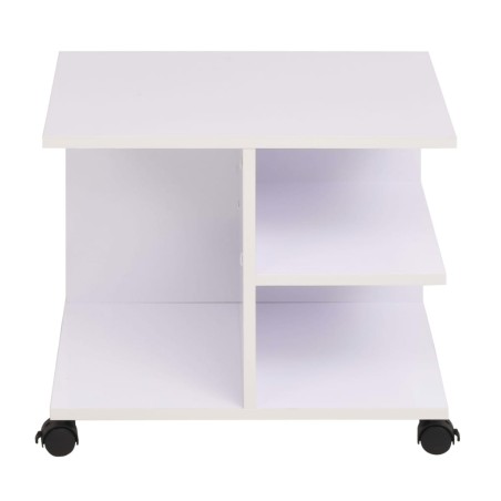 vidaXL Estantería con ruedas blanca 50x35x42 cm