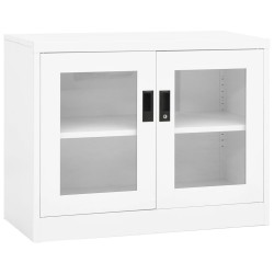vidaXL Armario de oficina de acero blanco 90x40x70 cm