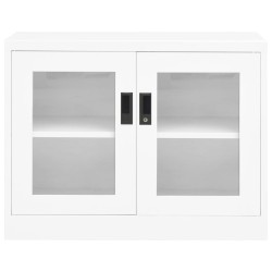 vidaXL Armario de oficina de acero blanco 90x40x70 cm