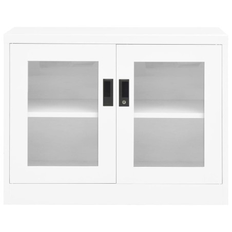 vidaXL Armario de oficina de acero blanco 90x40x70 cm