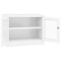 vidaXL Armario de oficina de acero blanco 90x40x70 cm