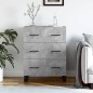 vidaXL Aparador de madera de ingeniería gris hormigón 69,5x34x90 cm vidaXL Aparador de madera de ingeniería gris hormigón 69,5x34x90 cm