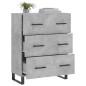 vidaXL Aparador de madera de ingeniería gris hormigón 69,5x34x90 cm vidaXL Aparador de madera de ingeniería gris hormigón 69,5x34x90 cm
