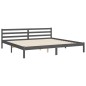 vidaXL Estructura de cama con cabecero madera maciza gris 200x200 cm vidaXL Estructura de cama con cabecero madera maciza gris 200x200 cm