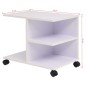 vidaXL Estantería con ruedas blanca 50x35x42 cm vidaXL Estantería con ruedas blanca 50x35x42 cm