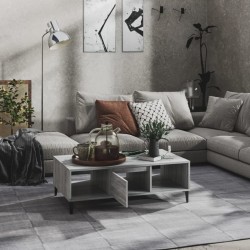vidaXL Mesa de centro madera de ingeniería gris Sonoma 103,5x60x35cm