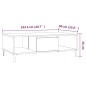 vidaXL Mesa de centro madera de ingeniería gris Sonoma 103,5x60x35cm vidaXL Mesa de centro madera de ingeniería gris Sonoma 103,5x60x35cm