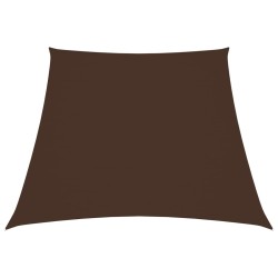 vidaXL Toldo de vela trapezoidal de tela oxford marrón 3/4x3 m