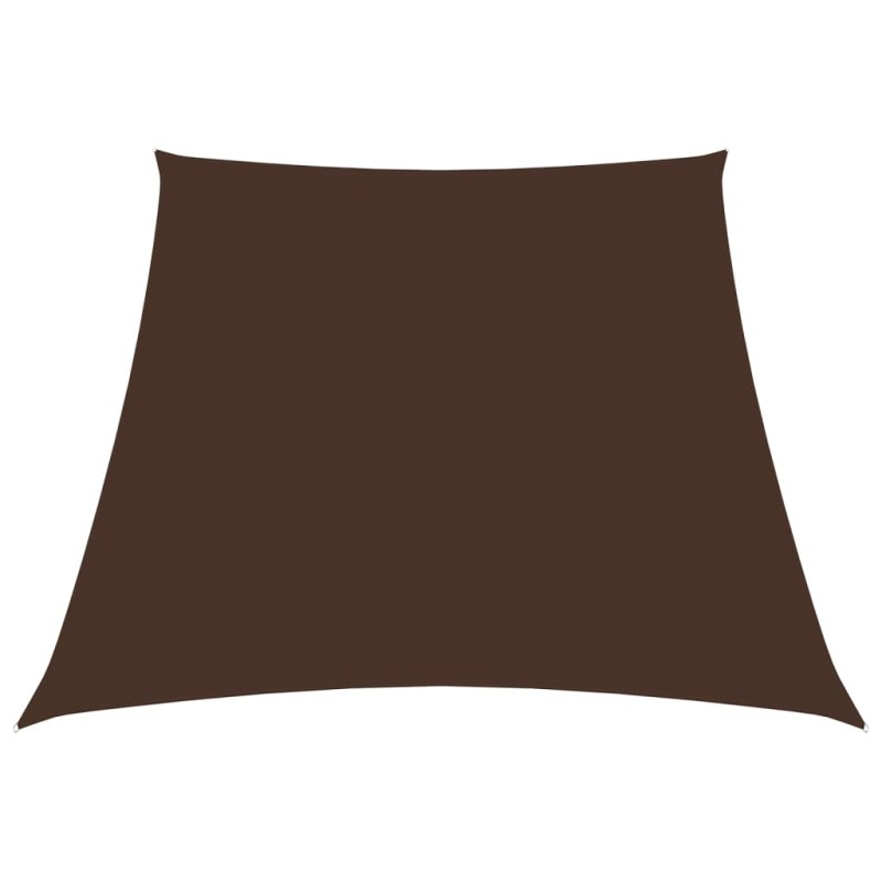 vidaXL Toldo de vela trapezoidal de tela oxford marrón 3/4x3 m vidaXL Toldo de vela trapezoidal de tela oxford marrón 3/4x3 m