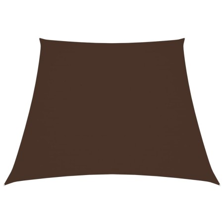 vidaXL Toldo de vela trapezoidal de tela oxford marrón 3/4x3 m
