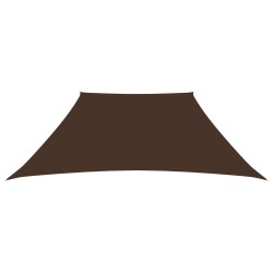 vidaXL Toldo de vela trapezoidal de tela oxford marrón 3/4x3 m