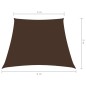 vidaXL Toldo de vela trapezoidal de tela oxford marrón 3/4x3 m vidaXL Toldo de vela trapezoidal de tela oxford marrón 3/4x3 m