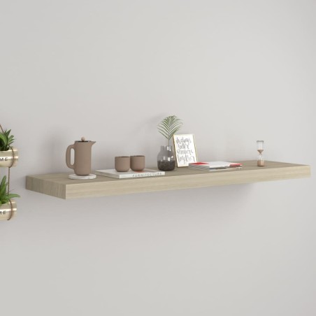 vidaXL Estante flotante de pared MDF roble 90x23,5x3,8 cm