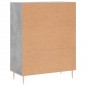 vidaXL Aparador de madera de ingeniería gris hormigón 69,5x34x90 cm