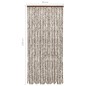 vidaXL Cortina mosquitera chenilla gris taupe y blanco 90x220 cm vidaXL Cortina mosquitera chenilla gris taupe y blanco 90x220 cm
