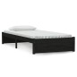vidaXL Estructura de cama madera maciza negro 90x200 cm