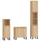 vidaXL Set de muebles de baño 3 pzas madera contrachapada roble sonoma vidaXL Set de muebles de baño 3 pzas madera contrachapada roble sonoma