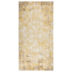 vidaXL Alfombra de exterior de tejido plano amarillo 100x200 cm 