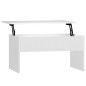 vidaXL Mesa de centro madera contrachapada blanco 80x50,5x41,5 cm vidaXL Mesa de centro madera contrachapada blanco 80x50,5x41,5 cm