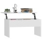 vidaXL Mesa de centro madera contrachapada blanco 80x50,5x41,5 cm vidaXL Mesa de centro madera contrachapada blanco 80x50,5x41,5 cm