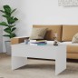 vidaXL Mesa de centro madera contrachapada blanco 80x50,5x41,5 cm vidaXL Mesa de centro madera contrachapada blanco 80x50,5x41,5 cm