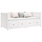 vidaXL Sofá cama madera maciza de pino blanco 75x190 cm