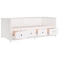 vidaXL Sofá cama madera maciza de pino blanco 75x190 cm