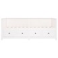 vidaXL Sofá cama madera maciza de pino blanco 75x190 cm