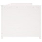 vidaXL Sofá cama madera maciza de pino blanco 75x190 cm