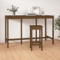 vidaXL Mesa alta de bar madera maciza pino marrón miel 180x80x110 cm