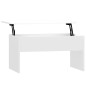 vidaXL Mesa de centro contrachapada blanco brillo 80x50,5x41,5 cm vidaXL Mesa de centro contrachapada blanco brillo 80x50,5x41,5 cm