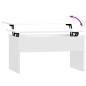 vidaXL Mesa de centro contrachapada blanco brillo 80x50,5x41,5 cm vidaXL Mesa de centro contrachapada blanco brillo 80x50,5x41,5 cm