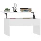 vidaXL Mesa de centro contrachapada blanco brillo 80x50,5x41,5 cm vidaXL Mesa de centro contrachapada blanco brillo 80x50,5x41,5 cm