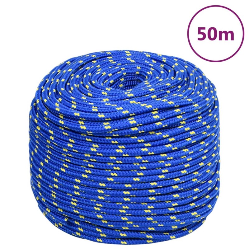 vidaXL Cuerda de barco polipropileno azul 6 mm 50 m vidaXL Cuerda de barco polipropileno azul 6 mm 50 m