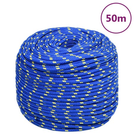 vidaXL Cuerda de barco polipropileno azul 6 mm 50 m