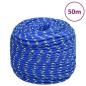vidaXL Cuerda de barco polipropileno azul 6 mm 50 m vidaXL Cuerda de barco polipropileno azul 6 mm 50 m
