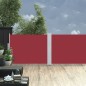 vidaXL Toldo lateral retráctil rojo 100x1000 cm vidaXL Toldo lateral retráctil rojo 100x1000 cm