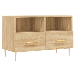 vidaXL Mueble para TV madera contrachapada roble ahumado 80x36x50 cm