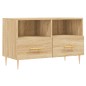 vidaXL Mueble para TV madera contrachapada roble ahumado 80x36x50 cm vidaXL Mueble para TV madera contrachapada roble ahumado 80x36x50 cm