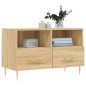 vidaXL Mueble para TV madera contrachapada roble ahumado 80x36x50 cm vidaXL Mueble para TV madera contrachapada roble ahumado 80x36x50 cm