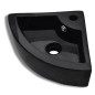 vidaXL Lavabo con rebosadero 45x32x12,5 cm negro vidaXL Lavabo con rebosadero 45x32x12,5 cm negro