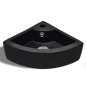 vidaXL Lavabo con rebosadero 45x32x12,5 cm negro vidaXL Lavabo con rebosadero 45x32x12,5 cm negro