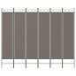 vidaXL Biombo divisor de 6 paneles de tela gris antracita 240x200 cm