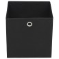 vidaXL Cajas de almacenaje 4 uds tela no tejida negro 28x28x28 cm