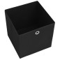 vidaXL Cajas de almacenaje 4 uds tela no tejida negro 28x28x28 cm