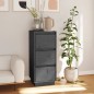vidaXL Aparador de madera maciza de pino gris 32x34x75 cm